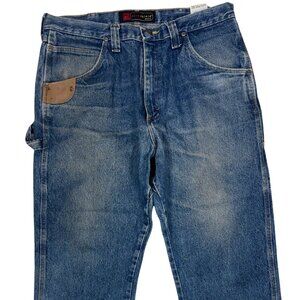 Wrangler Carpenter Jeans Mens 36 X 30 Relaxed Fit Workwear Denim Utility Pants